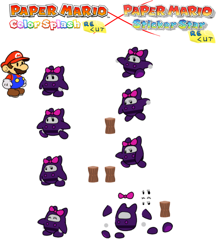 Prelude To The Recolored Paper Tale - Paper Mario Color Splash Ninji (747x798), Png Download