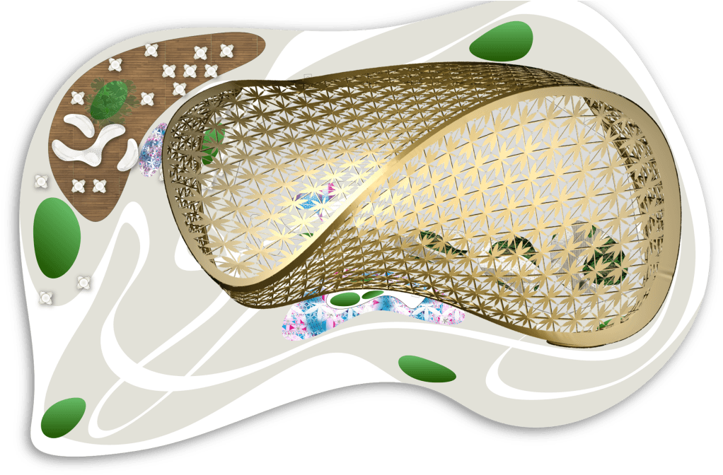 Butterfly Pavillon Plan - Butterfly Pavilion By 3deluxe (1024x720), Png Download