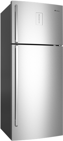 460l Stainless Steel Top Mount - Fridge (624x520), Png Download