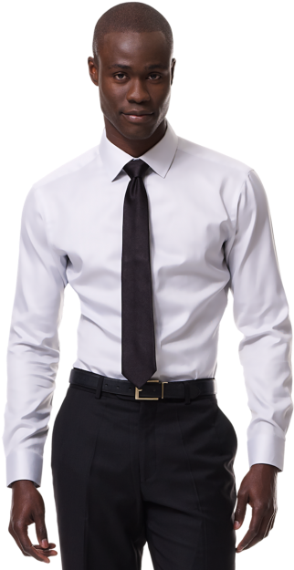 5 Essential Men's Dress Shirts Of Summer - Long Does A Tie Have (388x624), Png Download