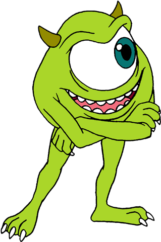 Png Black And White Download Mike Wazowski By Lionkingrulez - Mike Wazowski 2d Png (383x507), Png Download