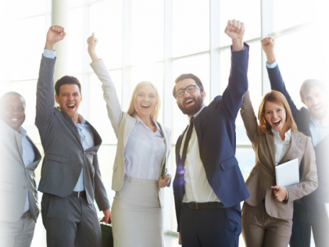 Businesspeople Celebrating Success 1098 1996 - Oxa 8-inch 16g Hd Digital Photo Frame With Built-in (463x348), Png Download