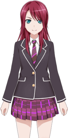 Middle School Uniform Memorial Live2d Model - Tomoe Udagawa School Uniform (429x631), Png Download