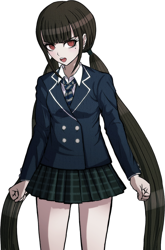 Danganronpa V3 Maki Harukawa Halfbody Sprite (3) - Danganronpa Miu Full Body Highschool Sprites (639x967), Png Download