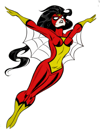 Image - Spider Woman Transparent Background (400x473), Png Download