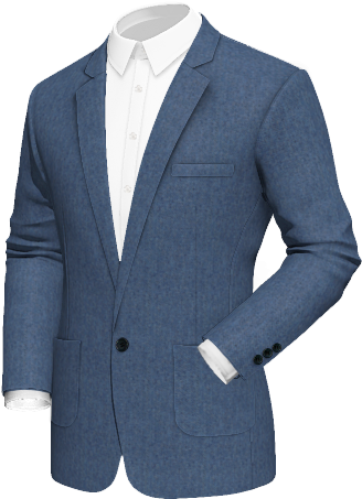 Blazers For Men - Velvet Blue Paisley Jacket (400x490), Png Download