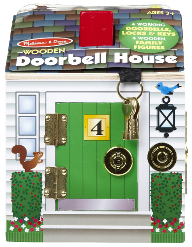 Md0030 Deluxe Wooden Doorbell House - Melissa & Doug - Doorbell House (500x500), Png Download