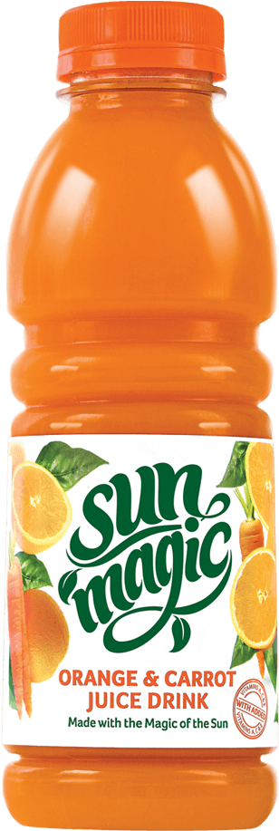Sunmagic 500ml Orange & Carrot Juice Drink - Carrot (1200x938), Png Download