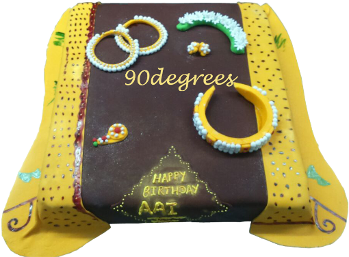 Paithani Saree Cake - Paithani (530x403), Png Download