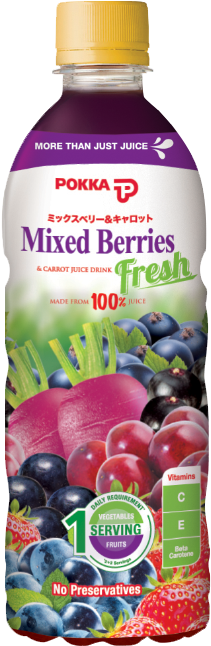 Mixed Berries & Carrot Juice - Pokka (450x750), Png Download