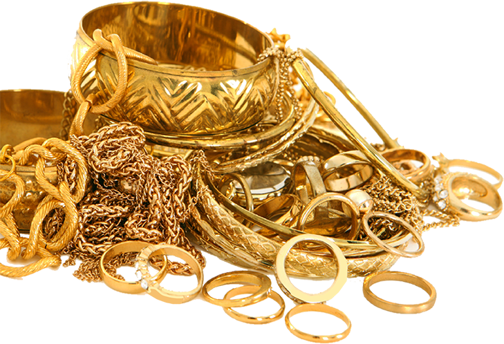 Gold Jewelry - Jewellery Images Hd Png (729x498), Png Download
