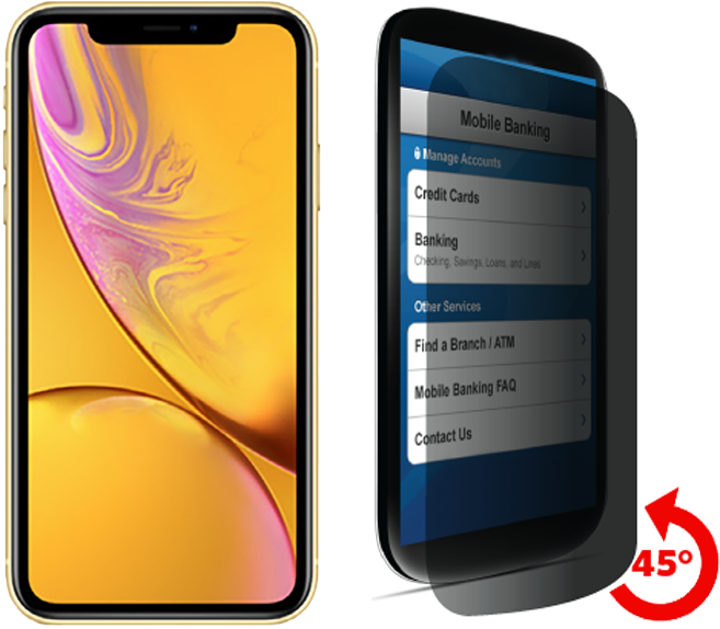 Cellhelmet Privacy Tempered Glass For Iphone Xr - Iphone Xr (713x600), Png Download