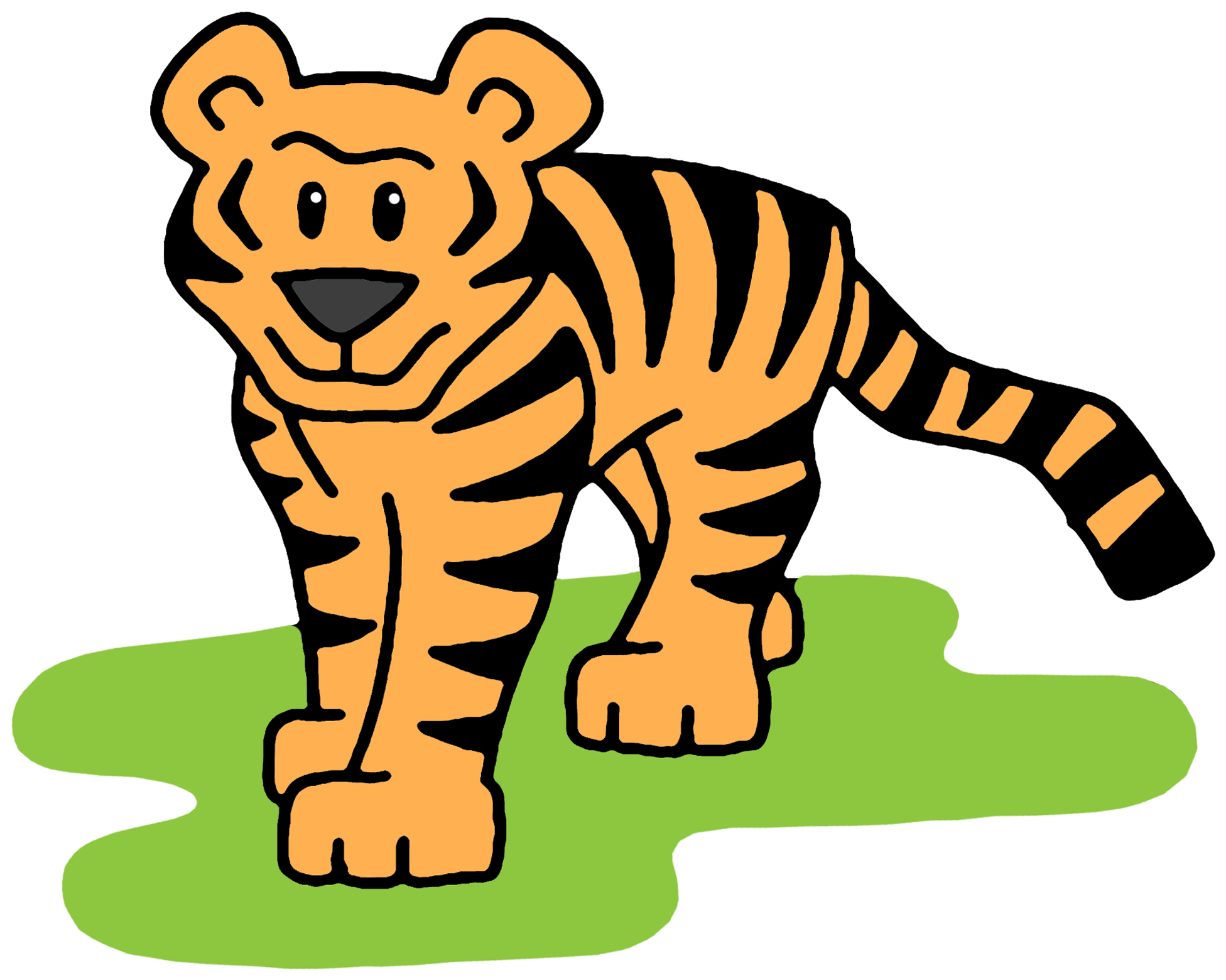 Bengal Tiger Cartoon (2000x1806), Png Download