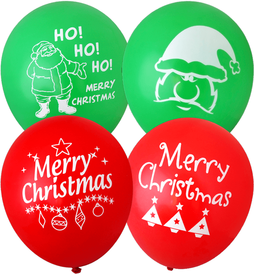 Assorted Merry Christmas Balloons - Christmas (876x1152), Png Download