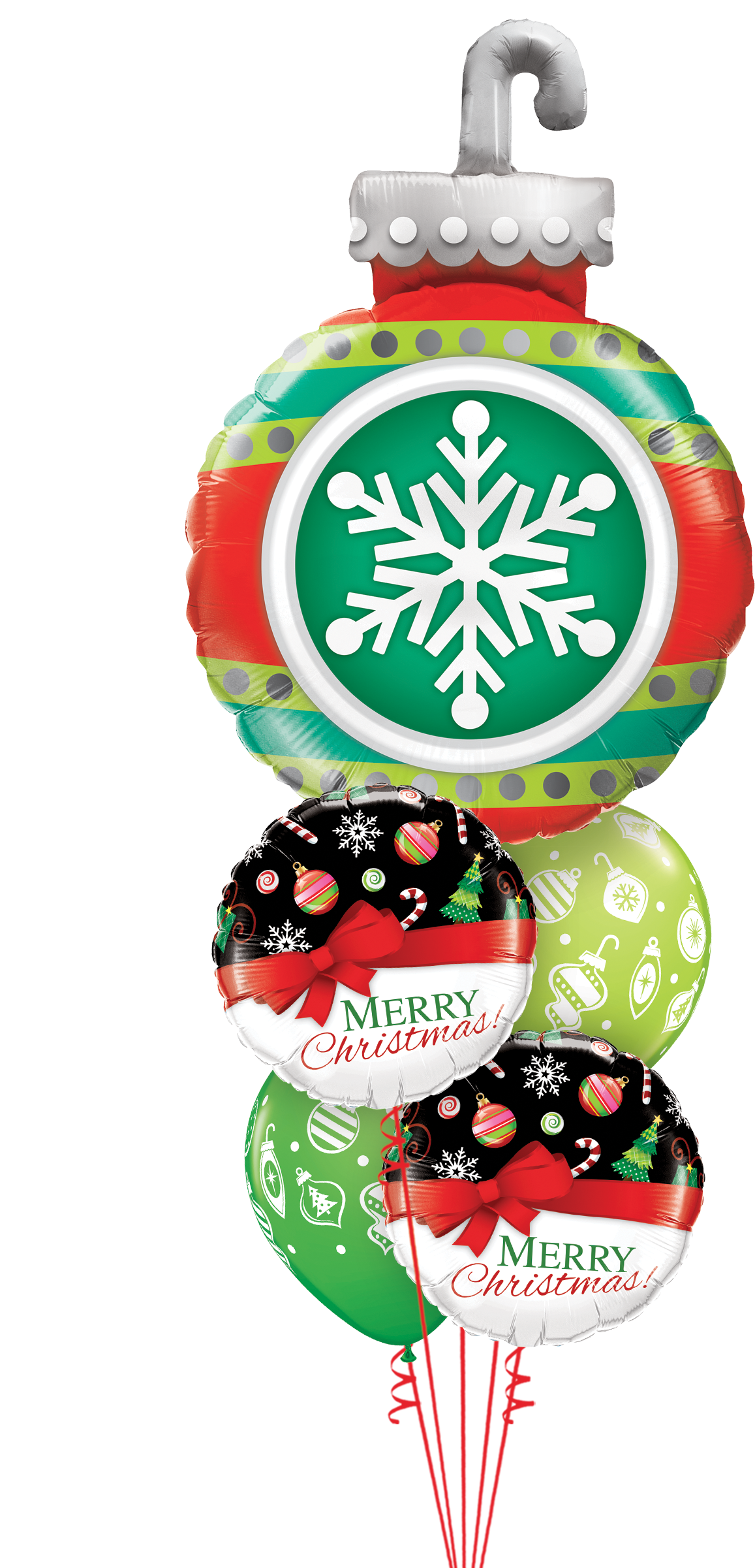 Christmas Balloons - Inflated Personalised Christmas Bauble Foil Balloons (1400x2400), Png Download