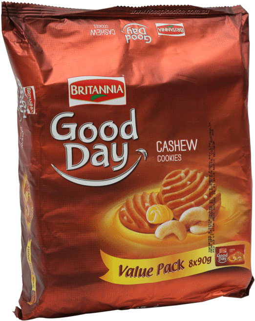 Britannia Good Day Cashew Cookies 8*90gms - Britannia Good Day - Butter Cookies (700x700), Png Download