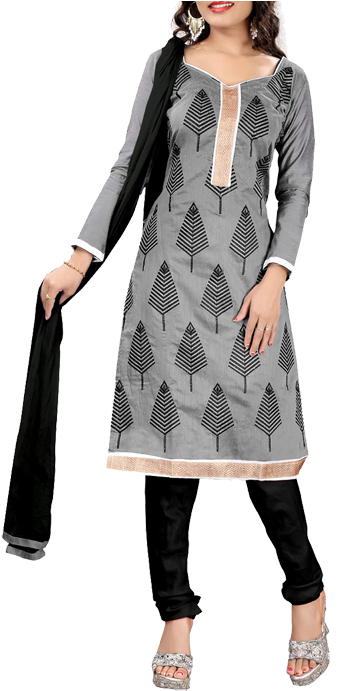 Lookslady Chanderi Salwar Suit - Formal Wear (800x800), Png Download