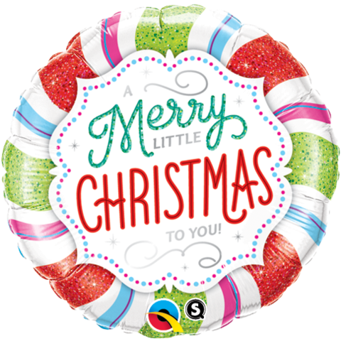 Merry Christmas Foil 45cm Multi Coloured Balloon - Qualatex Christmas Foil (480x480), Png Download