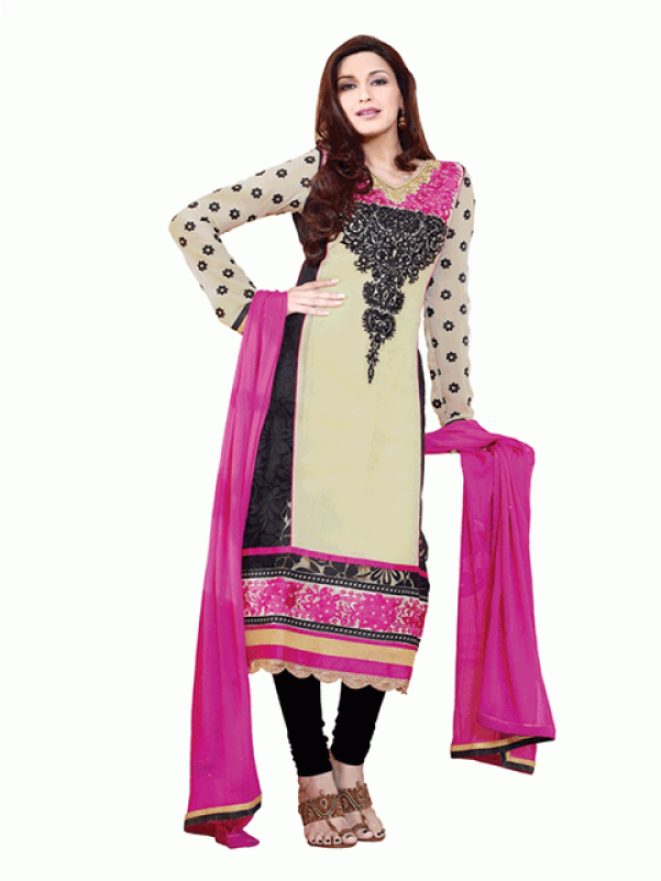 Black Aafreen Party Wear Georgette Churidar Shalwar - Sonali Bendre Png (800x800), Png Download