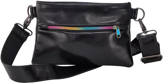 Black Metallic Belt Bag - Guys N Gals (550x550), Png Download