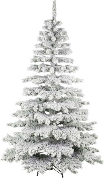 Christmas Tree Kiruna Snow - Julgran Vit Och Grön (600x600), Png Download