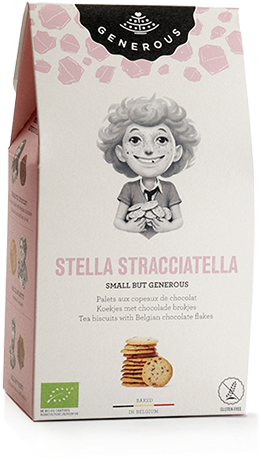 Tea Biscuits With Belgian Chocolate Flakes - Generous Stella Stracciatella (260x510), Png Download