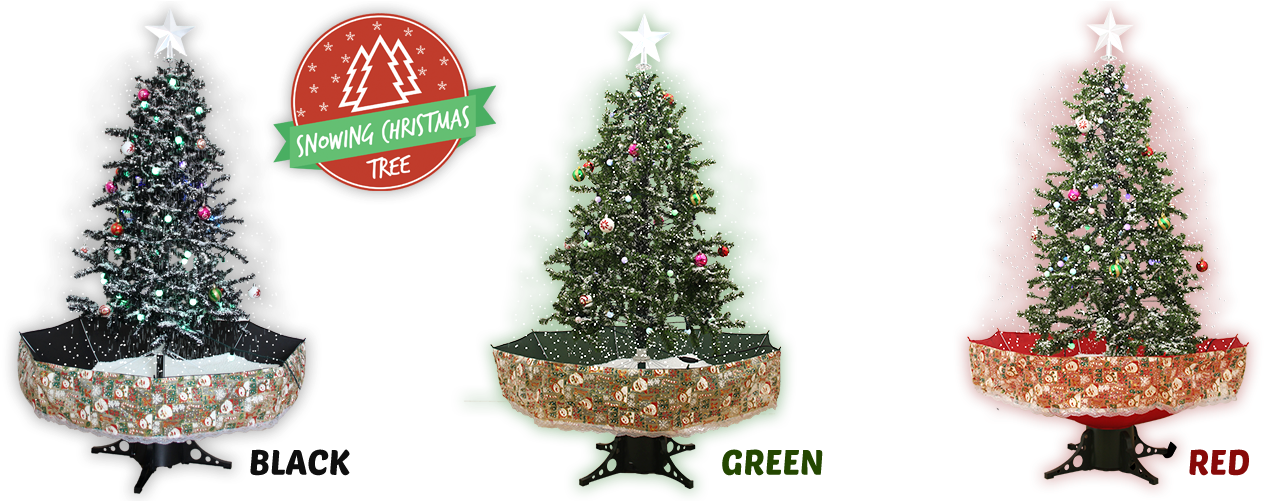 Snowing Christmas Tree - Christmas Ornament (1290x500), Png Download