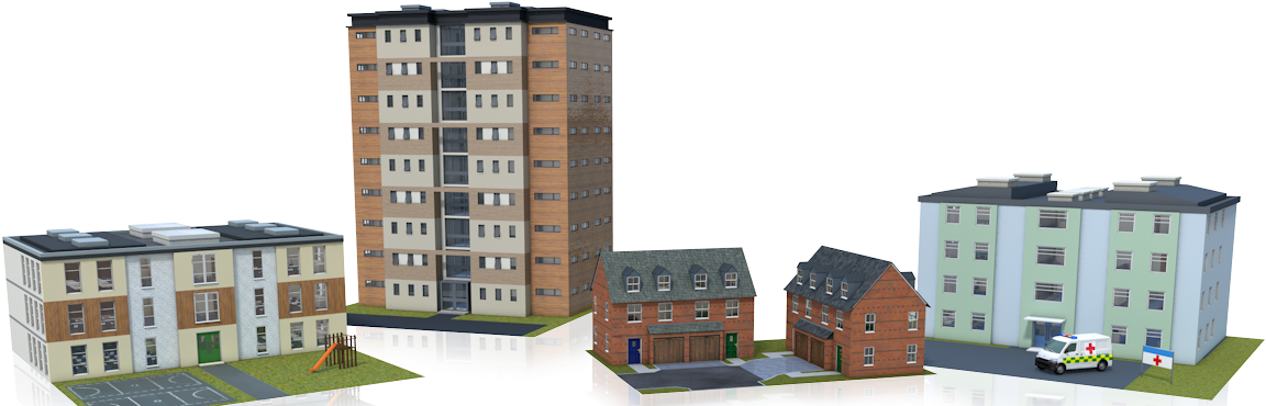 Education Healthcare Residential Housing Student Accommodation - Tower Block (1170x380), Png Download