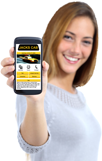Girl Showing Phone - Girl With Phone Png (373x560), Png Download