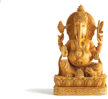 A Statue Of The Hindu God Ganesha - Hinduism (553x445), Png Download