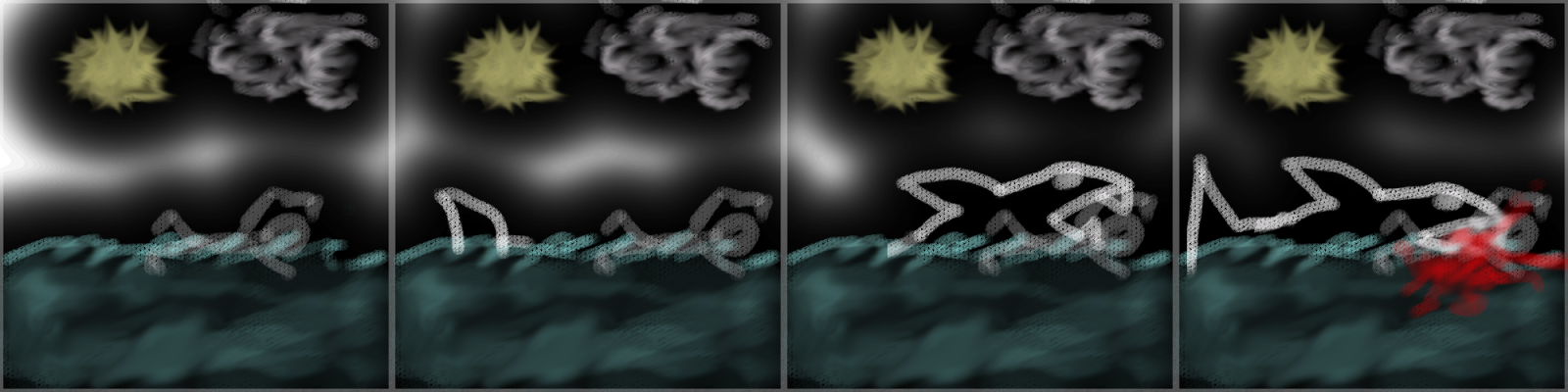 The Frames Represent Starting State, One Error, Two - Motif (1600x400), Png Download