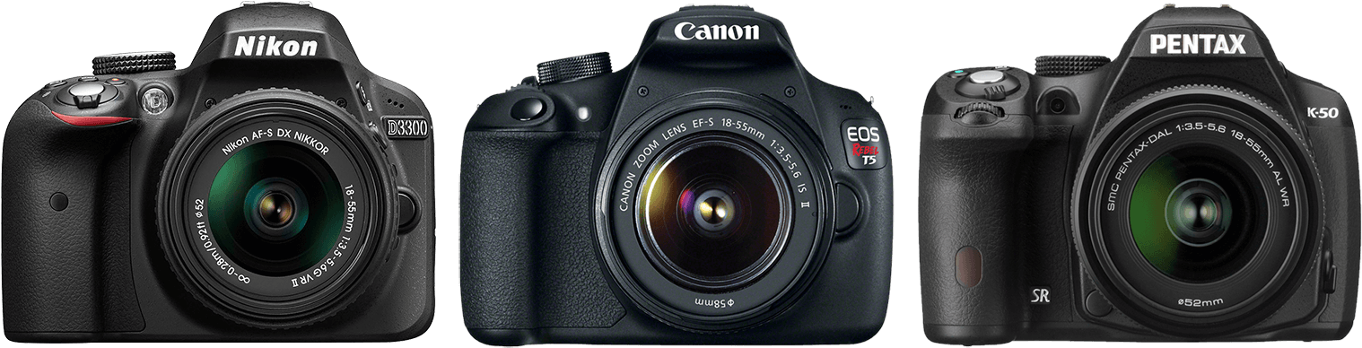 Best Dslr Cameras - Canon 1200d Nikon D3300 (1520x400), Png Download