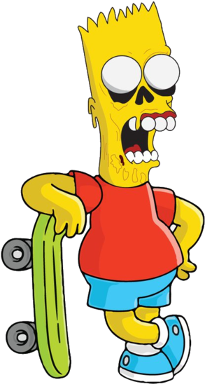 Dead Bart Based On - Bart Simpson Parts Of The Body (300x564), Png Download