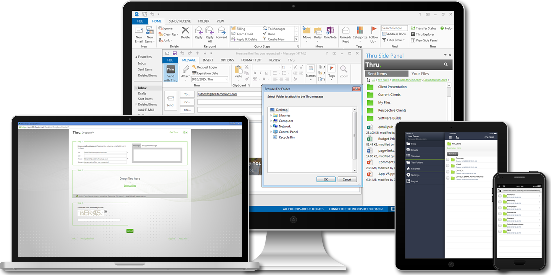 Secure Mobile File Sharing - Managed File Transfer (1100x550), Png Download