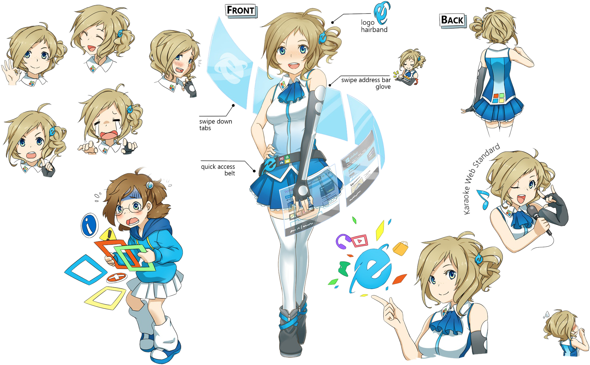 Internet Explorer Aizawa Inori Internet Explorer Microsoft - Internet Explorer Chan Hentai (1920x1200), Png Download