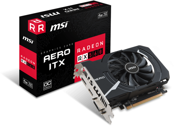 Radeon™ Rx 560 Graphics Cards Radeon Rx 560 Aero Itx - Radeon Rx 550 Aero Itx 4g Oc (600x480), Png Download