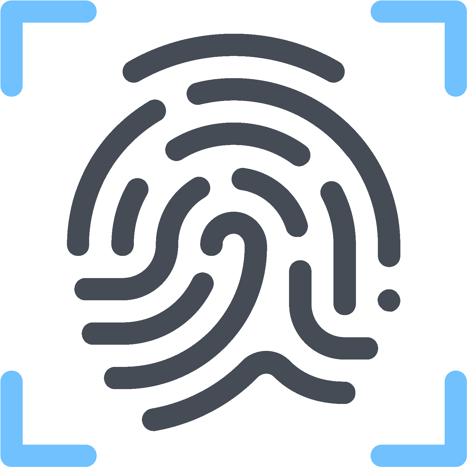 Fingerprint Recognition Icon - Icon (1600x1600), Png Download