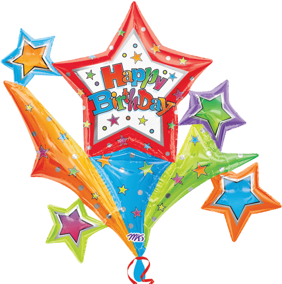 Birthday Star Png (589x590), Png Download