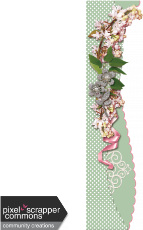 Vintage Garden Border - Digital Scrapbooking (456x456), Png Download