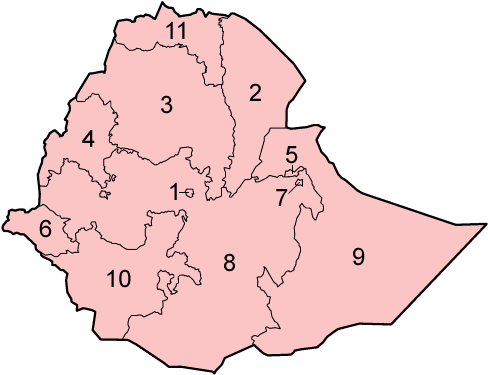 The Author Mentions That There Is Such Correlation - Ethiopia Provinces (500x384), Png Download