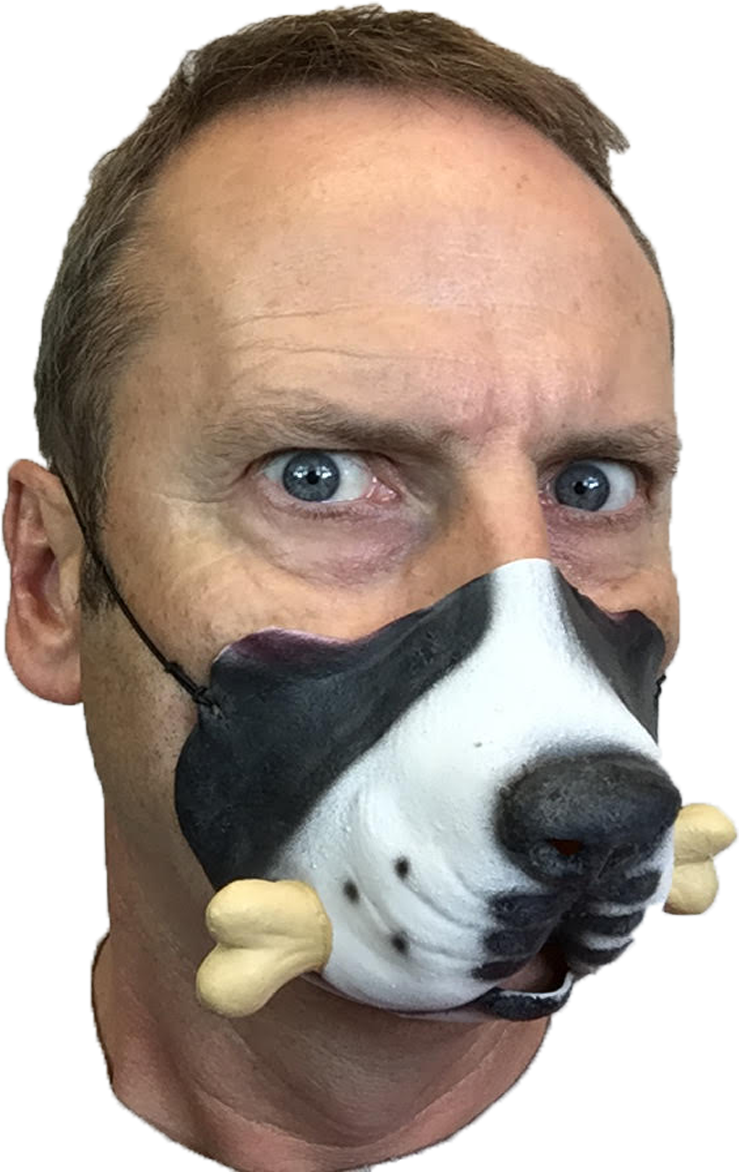 Plaster Half Face1006 V=1473255829 - Dog Half Face Mask (1006x1261), Png Download