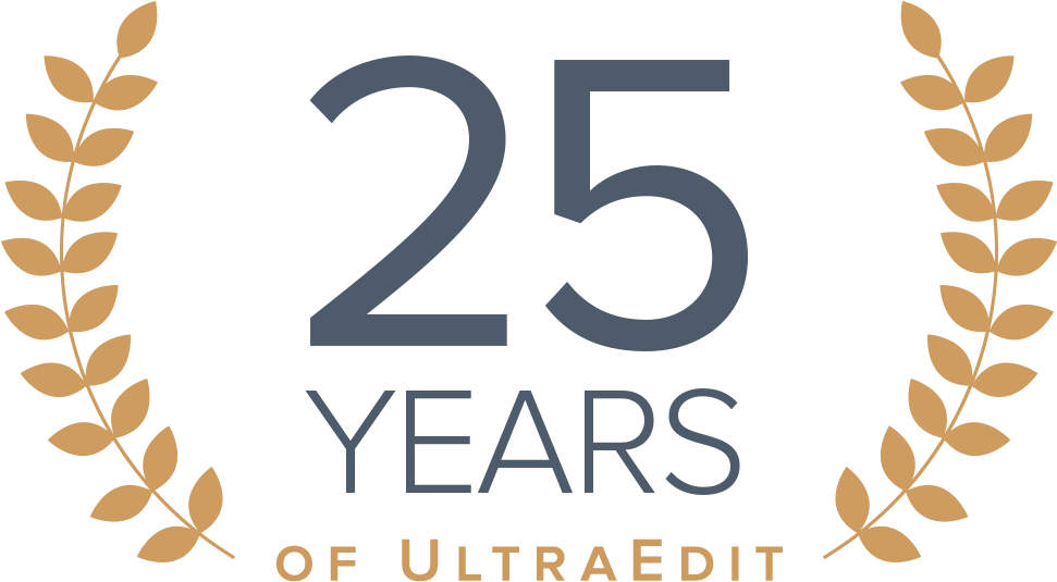 25 Years Of Ultraedit Seal - Laurel Round (970x600), Png Download