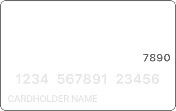 An Illustration Of The Front Of A Credit Card Showing - Credit Card Numbers Transparent (600x380), Png Download