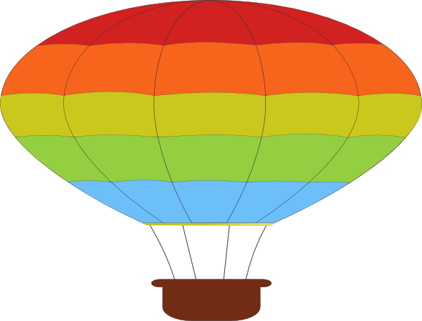 Clipart Info - Air Balloon Clipart (600x456), Png Download