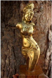 Bell Metal Shalabhajika - Statue (480x320), Png Download