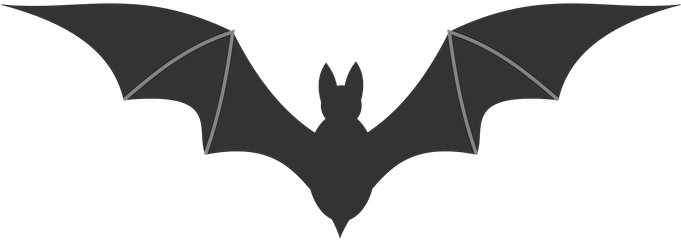 Bat Icon Symbol Black Silhouette Spooky Ho - ค้างคาว กราฟฟิก (680x340), Png Download