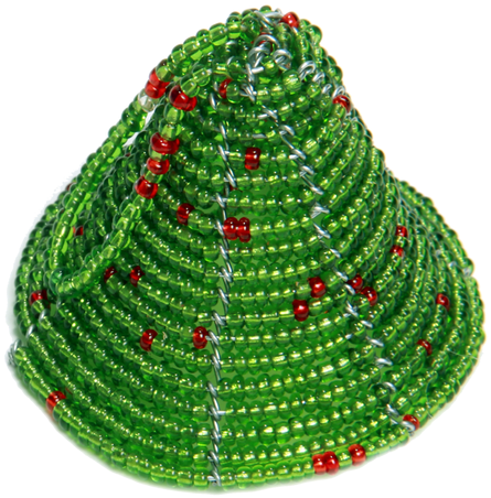 Johari Holiday Beaded Bell Ornament Was Handmade In - Christmas Tree (498x498), Png Download