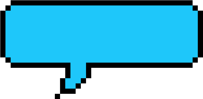 Blank Speech Bubble - Pixel Speech Bubble Blank (840x420), Png Download