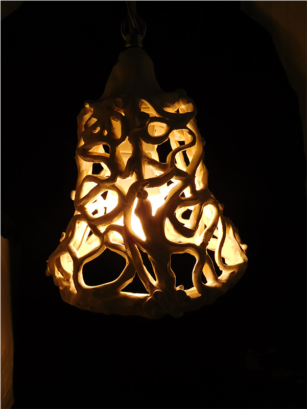 Hanging Light With Small Flowers - Ceiling Fixture (800x800), Png Download