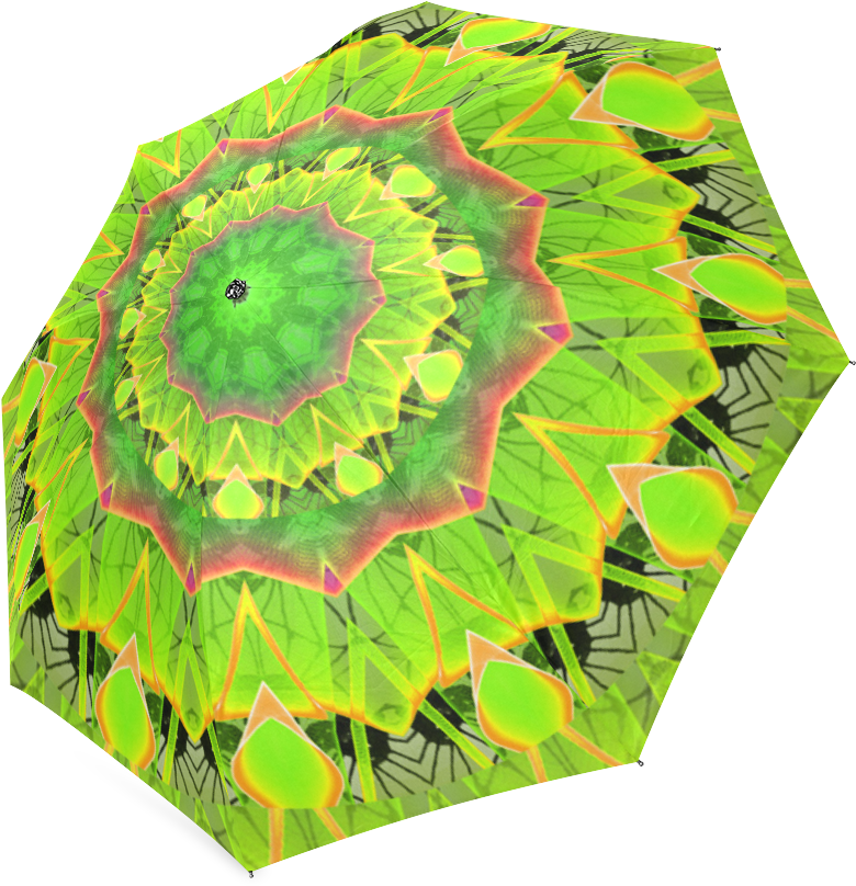 Golden Green Foliage Ferns Abstract Summer Days - Umbrella (1000x1000), Png Download